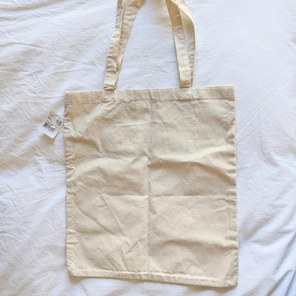 NWT Pea in The Pod #beamother (be a mother) cream canvas reusable tote - Picture 2 of 5